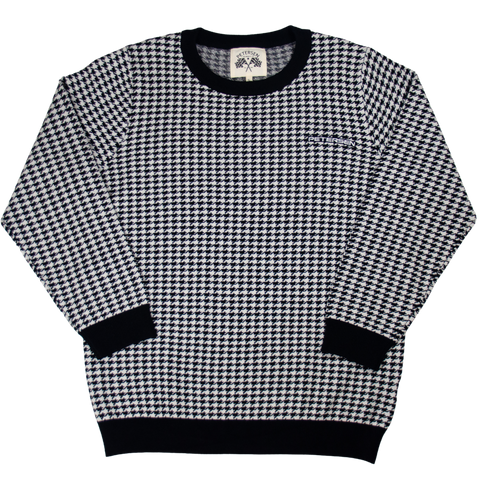 Petersen Sweater - Black & White Houndstooth