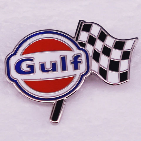 Gulf Race Flag Pin