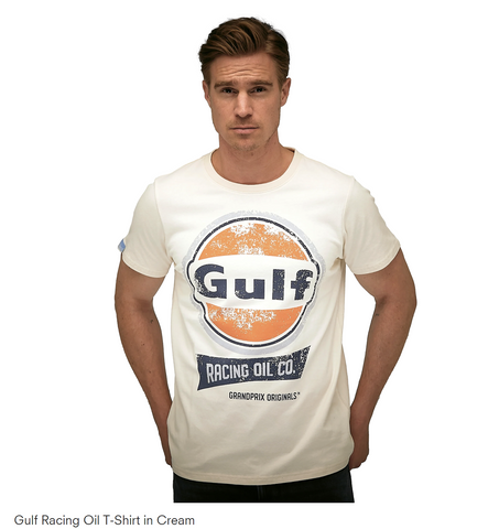 Gulf Vintage Racing Oil T-Shirts- Cream