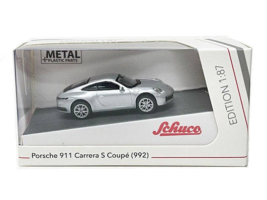Schuco 1:87 Porsche 911 (992) Carrera S Coupé Silver