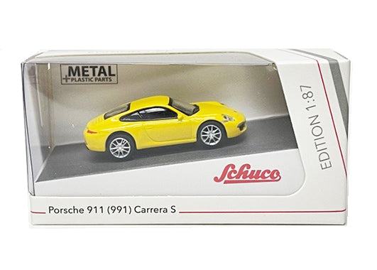 Schuco 1:87 Porsche 911 (991) Carrera S Yellow