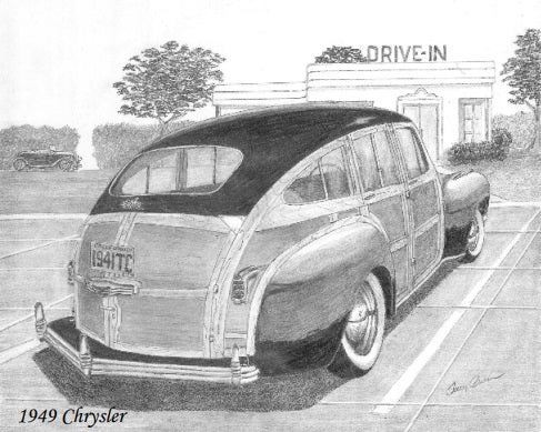 Terry Brennan 1949	Chrysler  "Woodie" Print
