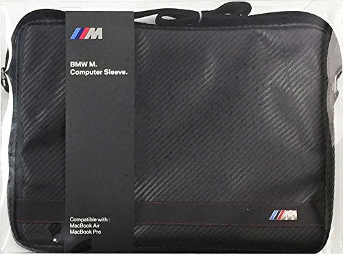 BMW Carbon Effect Leather Black Stripe Computer Sleeve