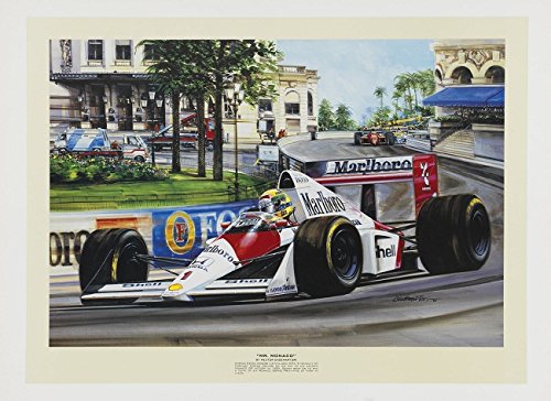 Ayrton Senna "Mr. Monaco" F1 Racing Print by Hector Cademartori