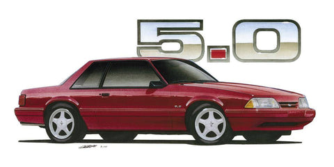 1992 Mustang LX 5.0 Coupe Art Print