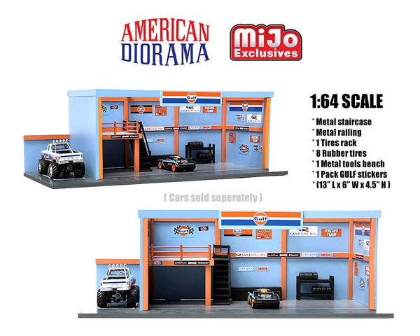 MiJo Exclusives Garage Diorama- Gulf Livery