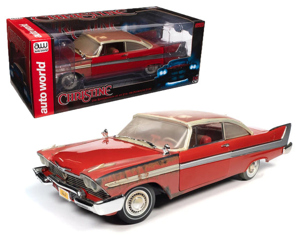 Auto World 1:18 Silver Screen Machines Christine 1958 Plymouth Fury Partially Restored