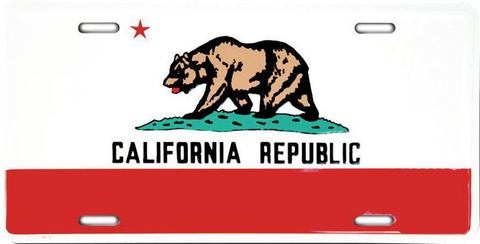 California State Flag License Plate