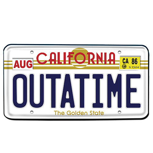 Back to the Future Outatime License Plate Replica