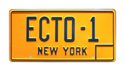 Ghostbusters  ECTO-1 Metal Stamped Replica Prop License Plate
