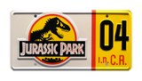 Jurassic Park Ford Explorer Tour Vehicle #04 Metal Stamped Replica Prop License Plate