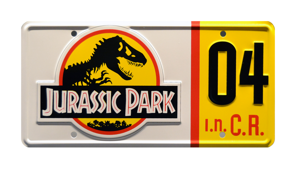 Jurassic Park Ford Explorer Tour Vehicle #04 Metal Stamped Replica Prop License Plate