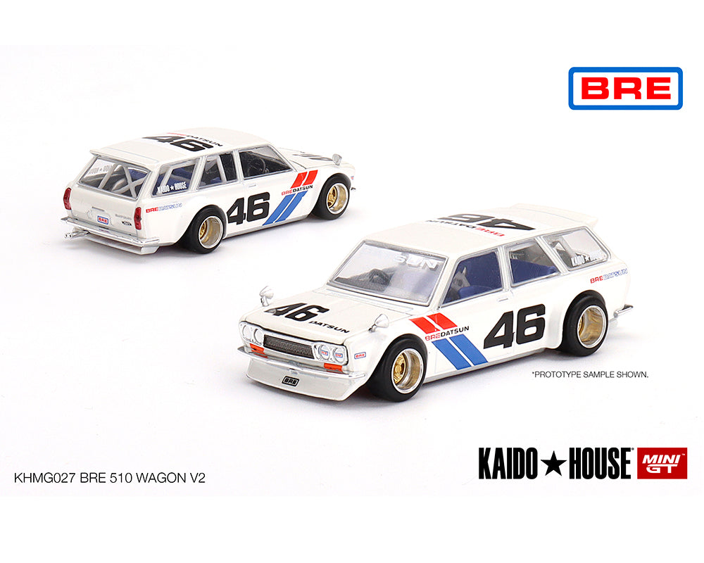 Kaido House x Mini GT 1:64 Datsun 510 Wagon BRE Version 2 (White) Limited  Edition