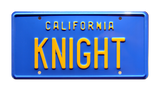 Knight Rider Michael Knight's '82 Trans Am 'KITT' KNIGHT Metal Stamped Replica Prop License Plate