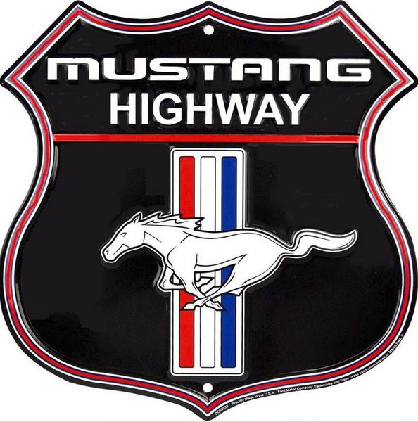 Mustang Highway Shield Sign