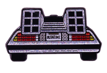 Back To The Future Glitter Delorean Pin
