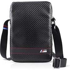BMW Carbon Effect Leather Black Stripe 10" Tablet Sleeve Bag