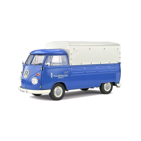 Solido1950 Volkswagen T1 Pick Up with Tarpaulin, Blue and White 1:18 Scale
