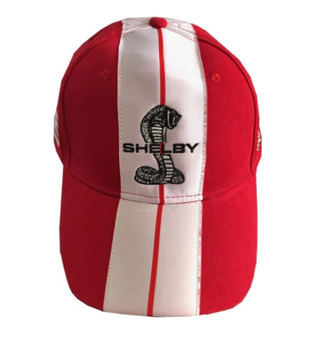 Two Stripe Shelby Racing Performance Hat - Red Hat