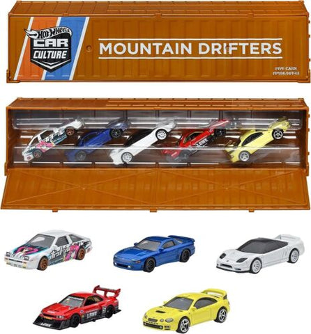 Hot Wheels 1:64 Scale Car Culture Container Bundle 5 Cars set 3 Mountain Drifters