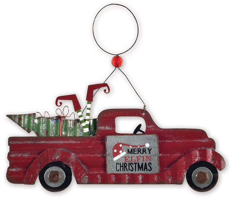 Elfin Truck Ornament